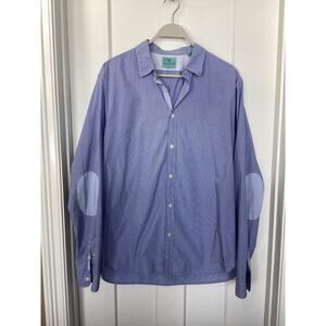 Scotch & Soda Men's Long Sleeve Checked Button Down Shirt‎ Blue White Size XL